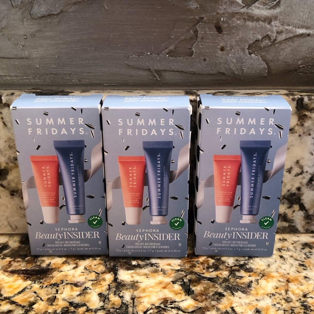 Set of 3 Summer Fridays Sephora Beauty Insider Kit Bundle